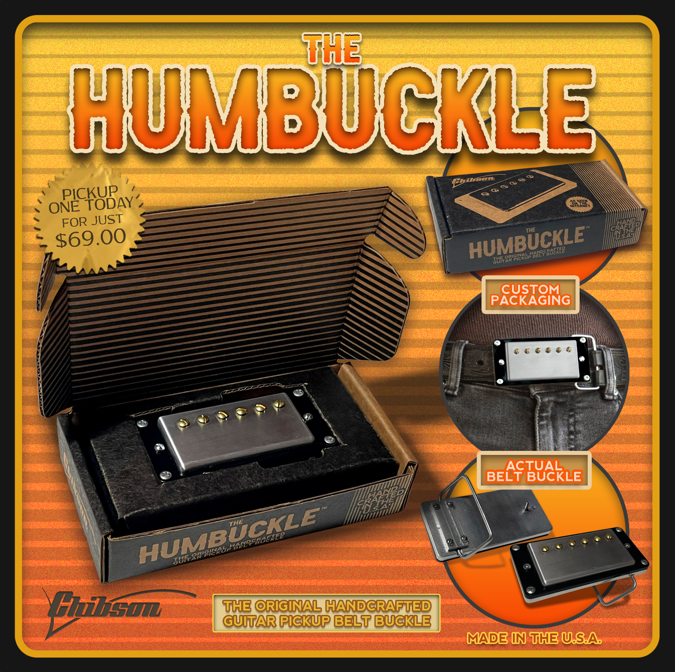 The Humbuckle - Humbucker Style Belt Buckle